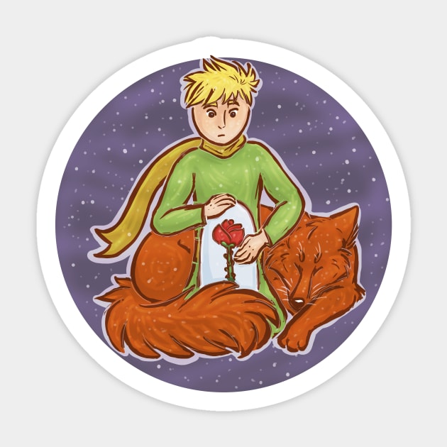 le petit prince Sticker by raychromatic